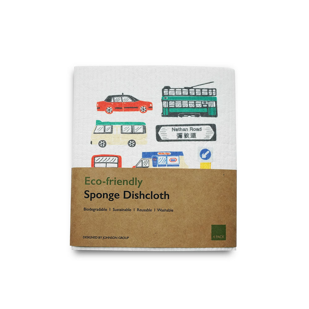 【Hong Kong Edition】Eco-friendly Sponge Dishcloth (Set of 4)