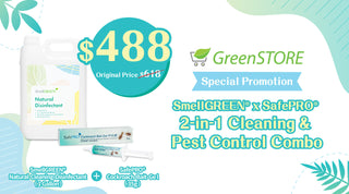 Special Promotion: SmellGREEN® x SafePRO® 2-in-1 Cleaning & Pest Control Combo