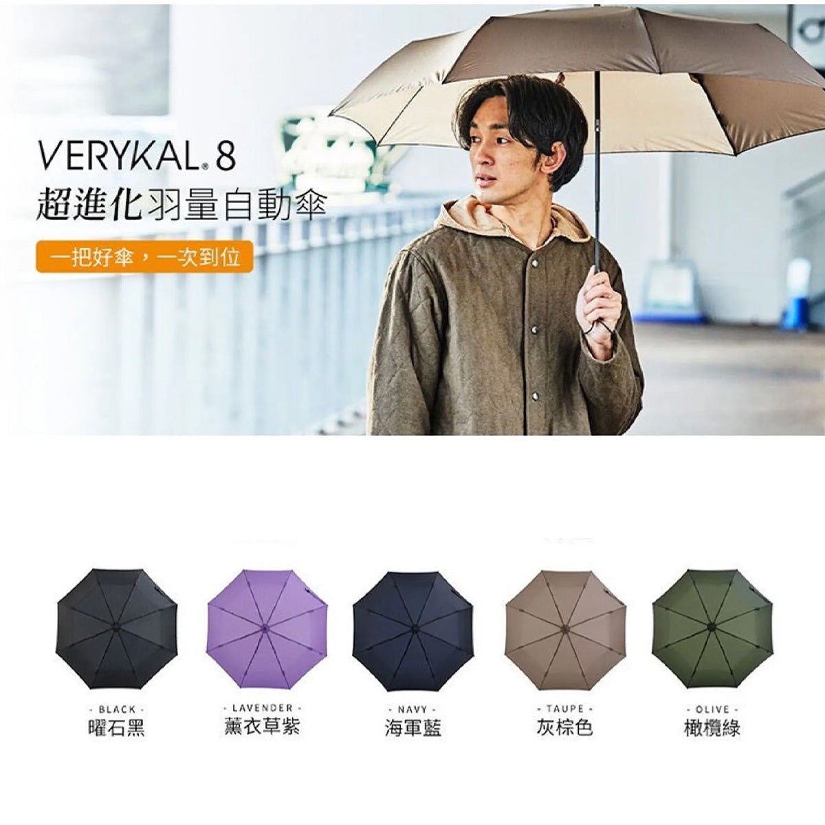 AMVEL Verykal 8 Automatic Umbrella