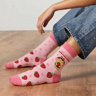 FunBee 草莓中筒襪