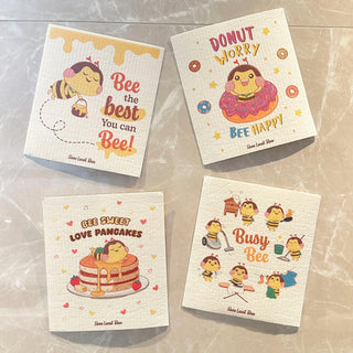 Save Local Bees Eco-friendly Swedish Dishcloth - Set of 4