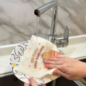 Save Local Bees Eco-friendly German Wood Pulp Dishcloth - Set of 4