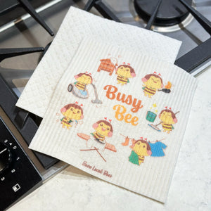 Save Local Bees Eco-friendly German Wood Pulp Dishcloth - Set of 4