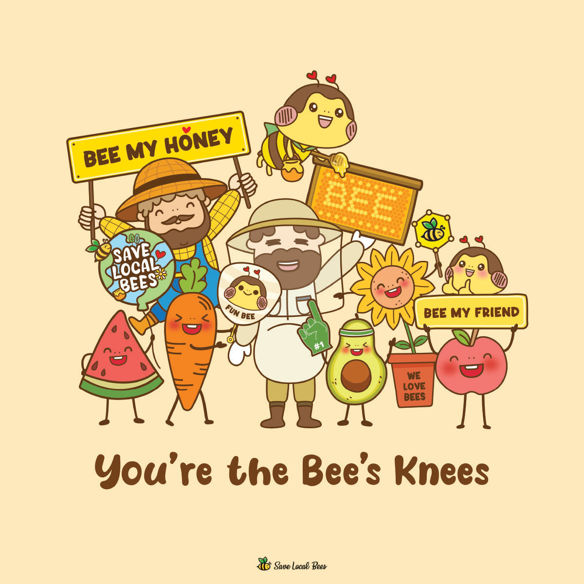 Save Local Bees Canvas You re The Bee s Knees Greenstore hk save-local-bees-canvas-you-re-the-bee-s-knees-greenstore-hk