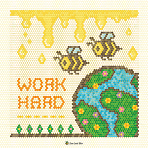 Save Local Bees Canvas - Work Hard