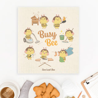 Save Local Bees Eco-friendly Swedish Dishcloth - Set of 4
