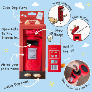 Woof² British Postbox Treat-Dispensing Pet Toy