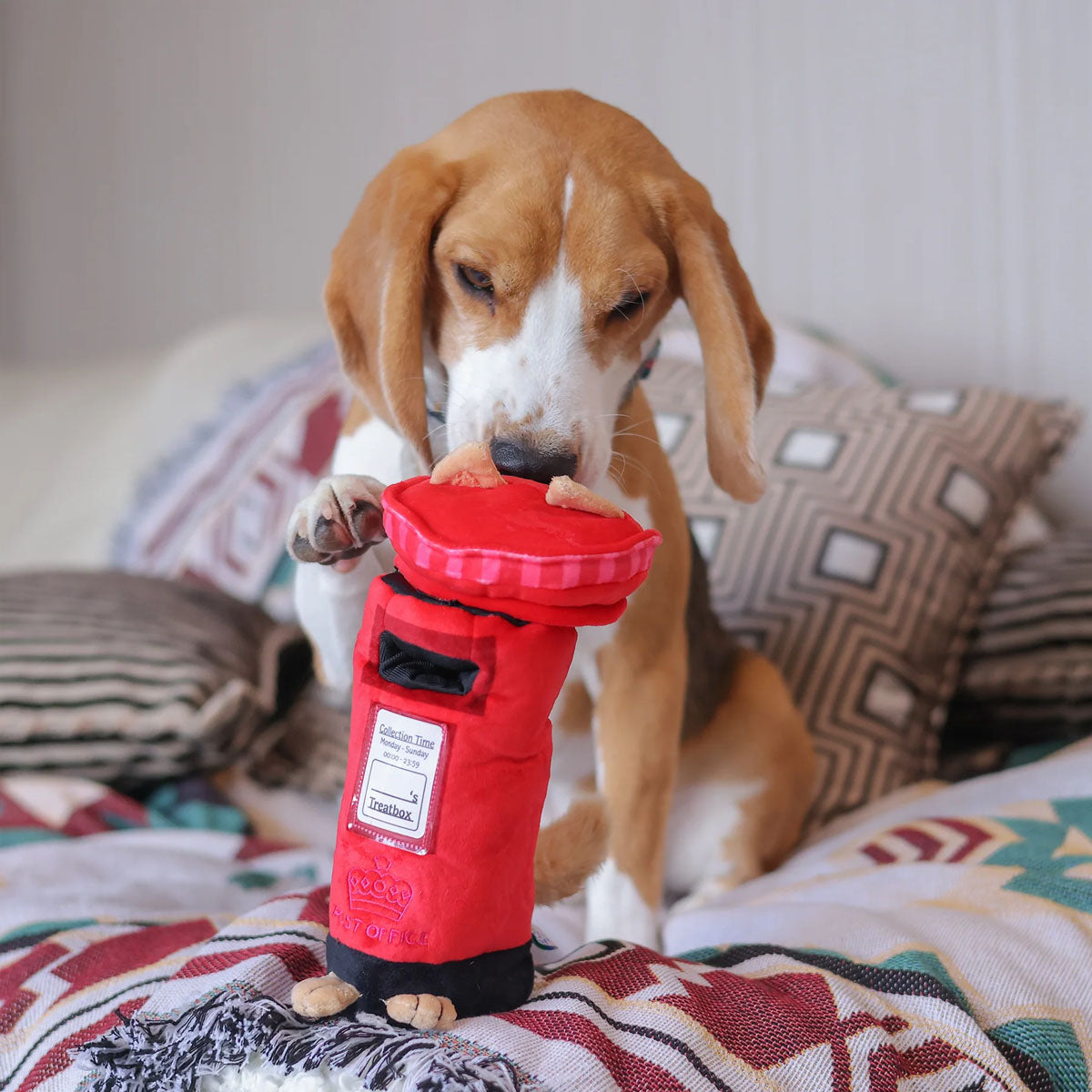 Woof² British Postbox Treat-Dispensing Pet Toy