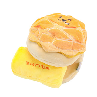 Woof² Buttered Pineapple Bun 2-in-1 Nose-work Soft Plush Pet Toy