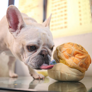 Woof² Buttered Pineapple Bun 2-in-1 Nose-work Soft Plush Pet Toy