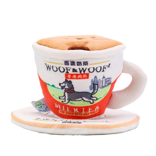 Woof² Hong Kong Milk Tea Treat-Dispensing Nosework Soft Plush Pet Toy