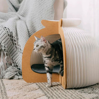 ihpaper Foldable Bun-shape Paper Cat House