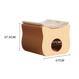 ihpaper Foldable Cute Paper Cat House