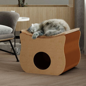 ihpaper Foldable Cute Paper Cat House