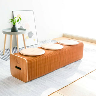 ihpaper Foldable 3 Seats Paper Bench