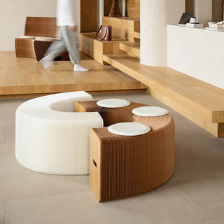 ihpaper Foldable 3 Seats Paper Bench