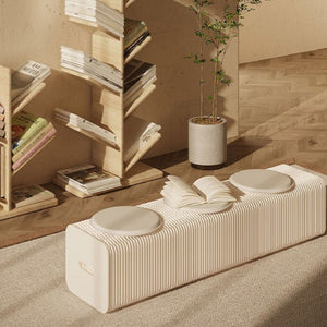 ihpaper Foldable 3 Seats Paper Bench