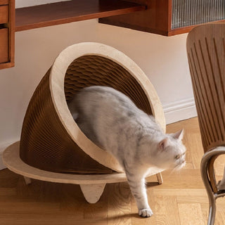 ihpaper Foldable Time Machine Paper Cat House