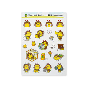 Save Local Bees A4 Folder and Stickers Set