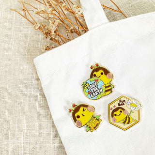Save Local Bees Enamel Pin - Life is Sweet Collection