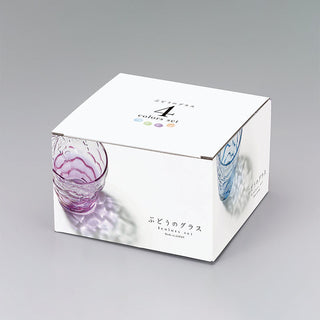 Aderia 石塚硝子葡萄浮雕玻璃杯禮盒裝